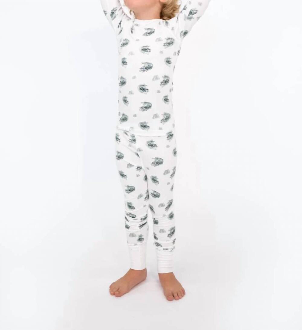 NEW COCCOLI kid's alligator pajama set in fun print